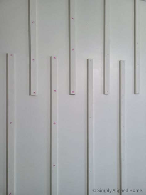 Custom Feature Accent Wall, Linear Accent Wall, White Room Accent Wall, 1 X 2 Accent Wall, Accent Wall With Moulding, Diy Easy Accent Wall, White Slatted Wall, Small Hallway Accent Wall, Entry Accent Wall Ideas