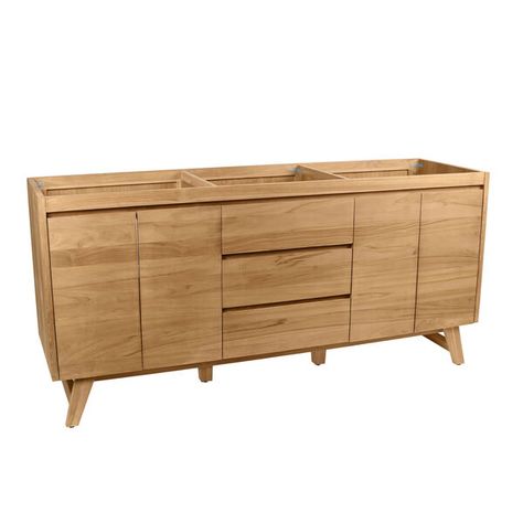 Avanity Coventry 72 Inch Natural Teak Vanity | Bellacor 72 Inch Vanity, Teak Bathroom Vanity, 72” Bathroom Vanity, Teak Bathroom, Teak Vanity, Bathroom Vanities Without Tops, Bathroom Vanity Designs, New Toilet, Vanity Design