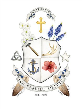 Family Crest Ideas, Heraldry Design, Family Shield, Nate Archibald, Homeschool Projects, Watercolor Monogram, Family Crests, Wreath Drawing, Typography Love