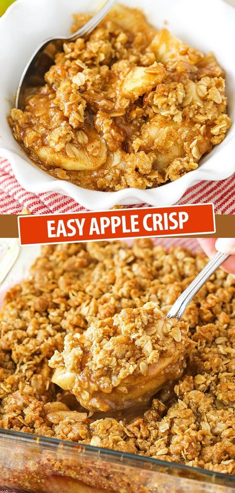 Old Fashioned Apple Crisp, Best Apple Crisp Recipe, Easy Apple Crisp, Best Apple Crisp, Dessert Halloween, Easy Apple Crisp Recipe, Sliced Apples, Apple Crisp Recipe, Apple Crisp Easy