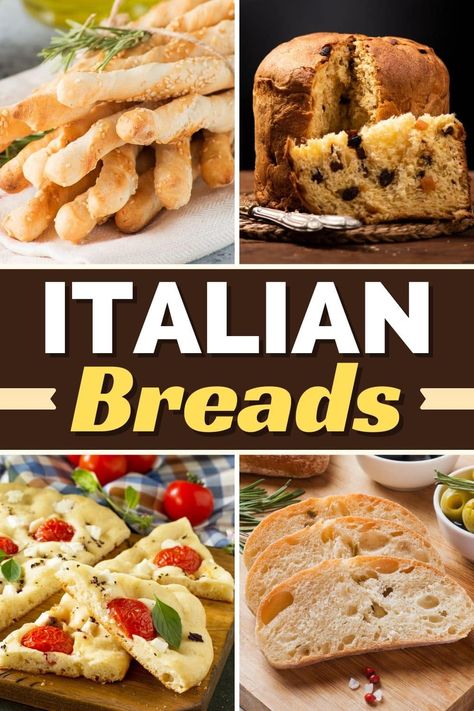 These authentic Italian breads are so delicious and comforting. From panettone to focaccia to ciabatta, bring a taste of Italy into your home with these bread recipes. Fancy Bread Recipes, Buttery Bread Recipe, International Breads, Italian Breads, Italian Christmas Bread, Italian Bread Sticks, Diy Bread, Southern Foods, Italian Bread Recipes