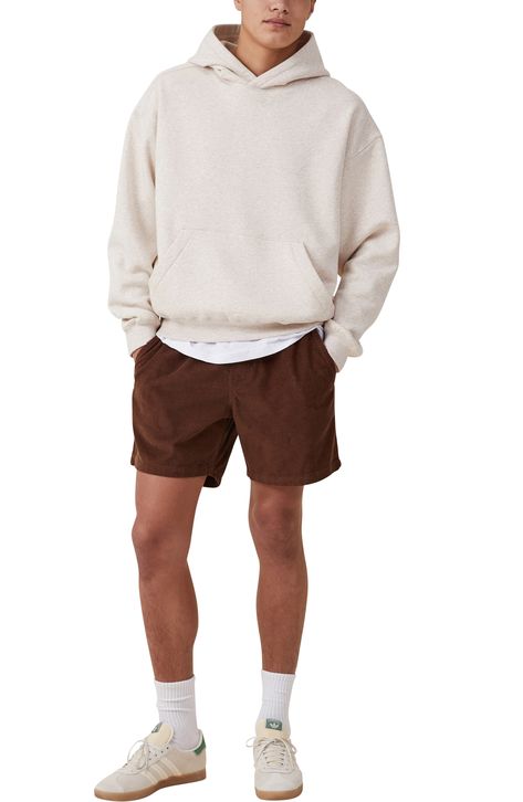 A drawstring waist and relaxed fit add easy style to these sunshine-ready cotton-blend shorts. Elastic/drawstring waist Side-seam pockets 80% cotton, 20% polyester Machine wash, line dry Imported Good Guy Style, Men’s Clothing Aesthetic, European Man Fashion, T Shirt And Shorts Outfit Men, Men’s European Clothes, Teen Boy Style 2024, Men Easter Outfit, Basic Mens Fashion, Male Fashion Inspo Outfits