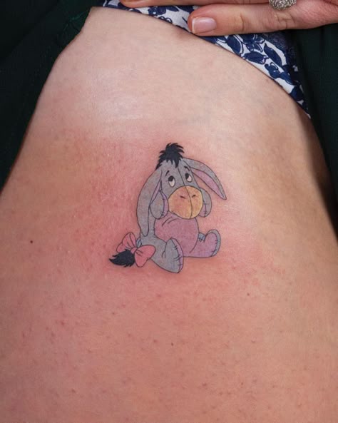 10 Best Eeyore Tattoo Ideas You'll Have To See To Believe! | Outsons | Men's Fashion Tips And Style Guides Eeyore Tattoo Ideas, Piglet Tattoo, Eeyore Tattoo, Winnie The Pooh Tattoos, Cartoon Character Tattoos, Bear Tattoo, Cartoon Tattoos, White Tattoo, Disney Tattoos