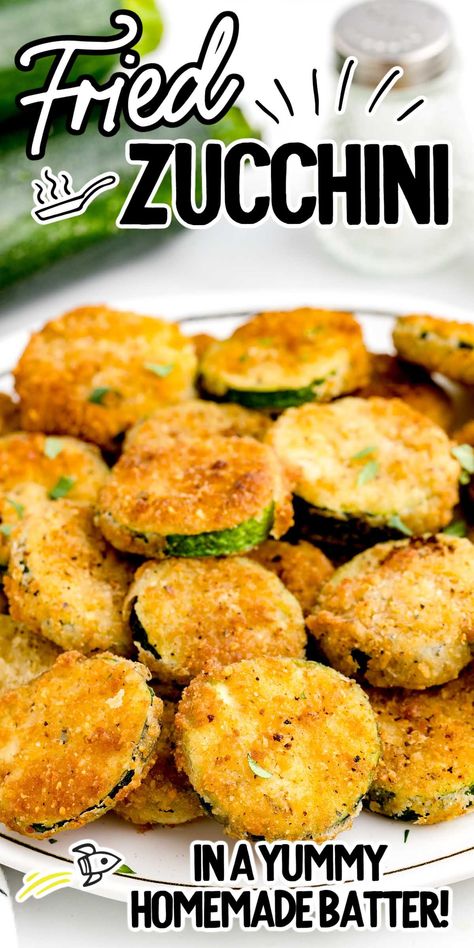 Oven Fried Zucchini Rounds, Deep Fried Zucchini Batter, Breaded Zucchini Fried, Batter Fried Zucchini, Fried Zucchini Recipe Easy, Breaded Vegetables, Zucchini Breaded, Fried Zucchini Batter, Zucchini Fried