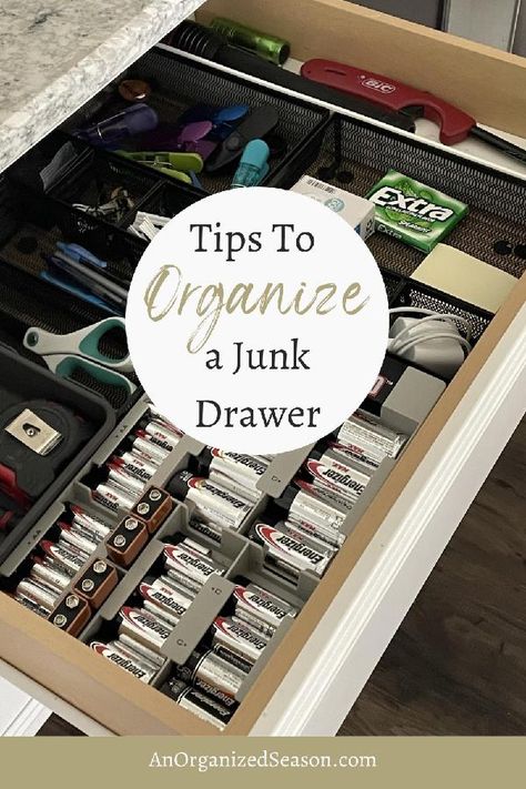 Ever felt defeated by your messy junk drawer? Look no further! Our tips will help you transform that cluttered disaster into a tidy space. With just a few simple steps, you'll have your drawer looking like new and ready to tackle life's everyday chaos. Please pin this and follow us for more home organization inspiration! Junk Drawer Organization, Junk Drawer Organizing, Junk Drawers, Organizing Challenges, Drawer Organization, Paper Clutter, Organization Inspiration, Writing Utensils, Tape Lights