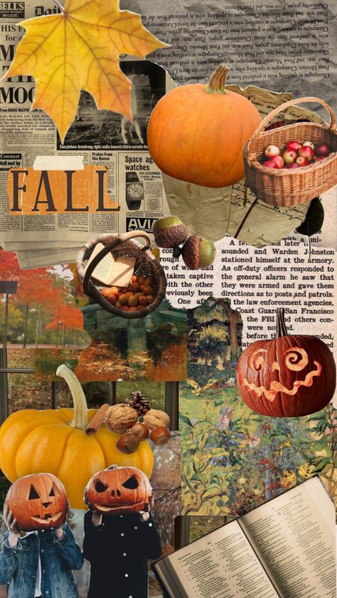 Scenic Aesthetic, Pumpkin Collage, Collage Autumn, Fall Moodboard, Fall Collage, Autumn Wallpapers, Wall Wallpapers, Board Aesthetic, Collage Ideas