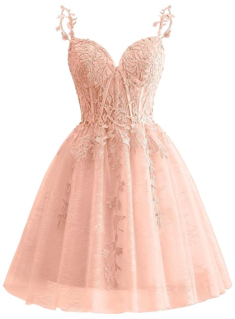 Homecoming Dresses Target, Homecoming Dress Inspo Pink, Rose Gold Sweet 16 Dress Short, Cinderella Homecoming Dress, Grade 11 Dance Dresses Short Prom, Masquerade Ball Dresses Short, Cute Dama Dresses, Winter Formal Dresses Knee Length, Havana Nights Hoco Dress