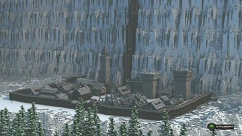 The Wall with Castle Black minecraft game of thrones download build ideas 3 Citadel Game Of Thrones, Game Of Theones, Winterfell Castle, Game Of Thrones Castles, Minecraft Idea, Castle Black, All Minecraft, Black Castle, Minecraft Castle