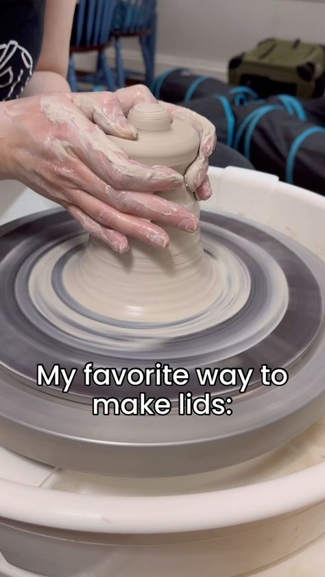 I don’t know about anyone else, but I am not a fan of making lids. At least that was the cause until I learned to throw lids off the hump.… | Instagram Making Clay, Wheel Thrown Pottery, Pottery Ceramics, Wheel Thrown, I Don T Know, Don T Know, A Fan, Finials, No More