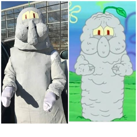 Dennis Spongebob Costume, Funny Spongebob Costumes, Diy Squidward Costume, Squidward Halloween Costume, Handsome Squidward Costume, Squidward Cosplay, Plankton Costume, Doodlebob Costume, Squidward Costume