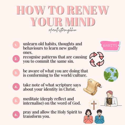 How To Unlearn Things, Renewing Of The Mind Scripture, How To Repent To God, How To Be More Godly, Prayer To Repent Sins, How To Stop Being Lukewarm, Transformed By The Renewing Of Your Mind, How To Renew Your Mind, Renew Mind Scripture