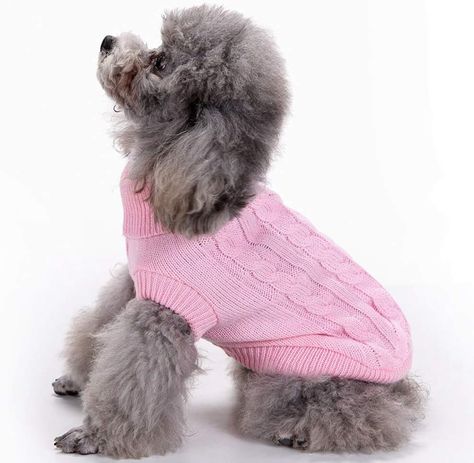 Dog Sweater, Warm Pet Sweater, Dog Sweaters for Small Dogs Medium Dogs Large Dogs, Cute Knitted Classic Cat Sweater Dog Clothes Coat Apparel for Girls Boys Dog Puppy Cat (Large, Pink) Puppy Coats, Crochet Dog Sweater, Dog Winter Clothes, Dog Jumpers, Pet Sweater, Boy Dog, Dog Sweatshirt, Puppy Clothes, Winter Dog