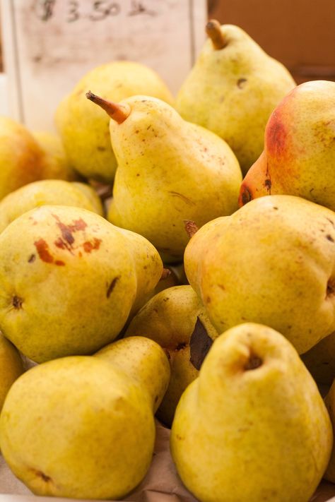 How to store and ripen pears: Store pears at room temperature, and depending on the variety, they will ripen in a few days. If you want to speed things up, place the pears in a paper bag with a ripe banana or apple — these other fruits give off ethylene gas, which the pears will soak up and then start to produce themselves, speeding up the ripening process. How To Ripen Pears, Asian Pears, Fall Fruit, Fruit And Vegetable Storage, Fruit Picking, Vegetable Storage, Fall Fruits, Apple Pear, Food Facts