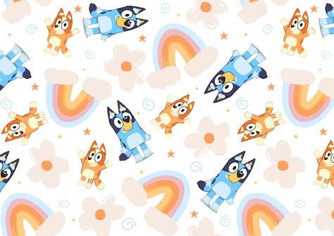 Bluey Bingo Background, Bluey Wallpaper Horizontal, Bluey Show Background, Bluey Backgrounds, Bluey Background Art, Bluey Cartoon Background Art, Bluey Wallpaper, Bluey Tumbler Wrap, Book Labels