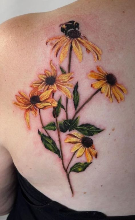 Black Eyed Susan Tattoos, Black Eyed Susans Tattoo, Blackeyed Susans Tattoo, Rudbeckia Tattoo, Black Eye Susan Flowers Tattoo, Brown Eyed Susan Tattoo, Black Eyed Susan Tattoo, Sphynx Cat Tattoo, Black Eyed Susan Flower