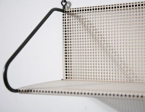 Pilastro Perforated Wall Mount Metal Book Shelf Perforated Metal Furniture, Metal Book Shelf, Pvc Furniture Plans, Perforated Wall, Steel Bookshelf, Mesh Shelf, Perforated Steel, Metal Bookshelf, Industrial Kitchen Design