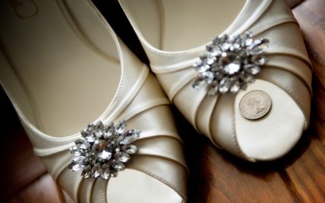 love these shoes British Wedding Traditions, Shabby Chic Wedding Ideas, Ceremony Traditions, Candlelit Wedding, Brides Shoes, Old Wives Tales, Wedding Detail Shots, Chic Wedding Ideas, Fun Fact Friday