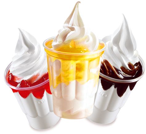 Health Food Packaging, Milk Chocolate Ice Cream, Mcdonalds Ice Cream, Cup Ice Cream, Ice Cream Sunday, Sundae Cup, Ice Cream Menu, Waffle Ice Cream, Frozen Waffles