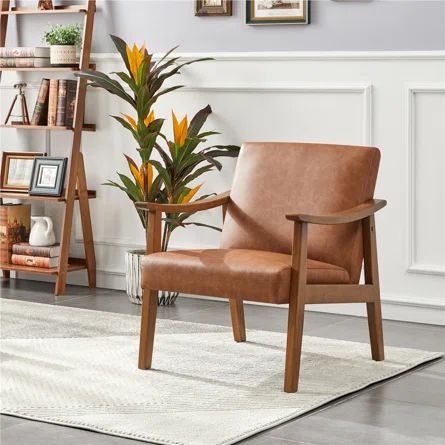 Retro Lounge Chairs, Mid Century Modern Armchair, Leather Accent Chair, Upholstered Accent Chairs, Leisure Chair, Modern Armchair, Living Room Furniture Chairs, Upholstered Arm Chair, Leather Armchair