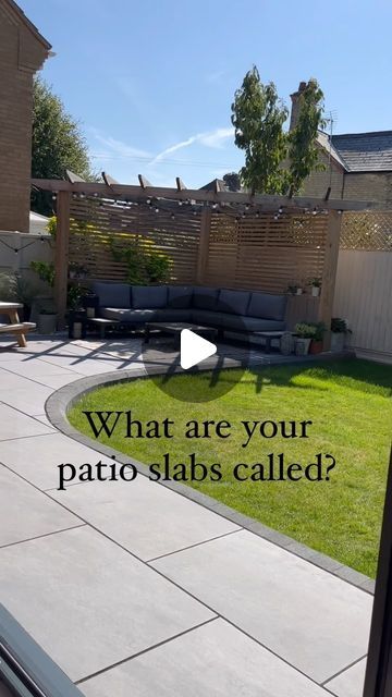 Emily | Project Ivel 🏡 on Instagram: "One of the most asked questions we get is about our patio slabs. 

It took us a little while to choose these but I’m so glad we did. They are so easy to clean (once a year) and look gorgeous in the winter or summer! 🤩

We went for the Norgestone 600x900 in 20mm Grey. We got these from a local tile shop but I’m sure if you google them, you’ll find them 🙌🏻

We used a kerb as we lifted our patio by a large amount so it was flush with the bifolds. We hid our old toilets, tiles and ceramics under the patio to save on a skip too 🙌🏻 

If you have any questions, pop them in the comments 🤗 

#porcelain #porcelainpaving #porcelainpatio #gardeninspo #garden2024project #gardendesign" Large Patio Ideas Layout, Patio Slabs Ideas, Large Patio Ideas, Slabs Garden Patio, Patio Designs And Ideas Layout, Deck Renovation, Pavers Backyard, Patio Slabs, London Road