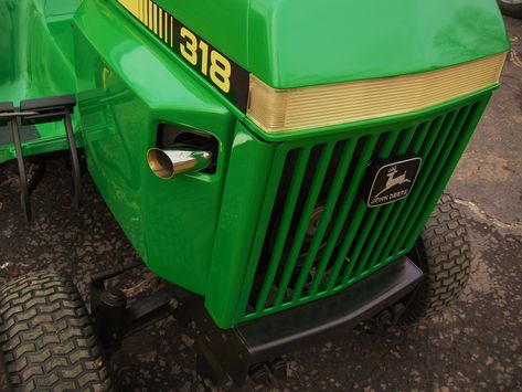 john deere 318 restoration - Google Search Bolens Tractor, John Deere 318, John Deere Garden Tractors, Lawn Mower Maintenance, Yard Tractors, Tractor Cabs, John Deere Lawn Mower, Hobby Farming, Chicken Tractors