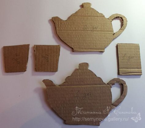 How to Make Beautiful Teapot Shaped Teabag Holder with Cardboard | www.FabArtDIY.com Teabag Holder, Paper Folding Crafts, Tea Crafts, Tea Bag Holder, Tea Cosy, Kitchen Crafts, Mad Hatter Tea, Cardboard Crafts, Diy Arts And Crafts