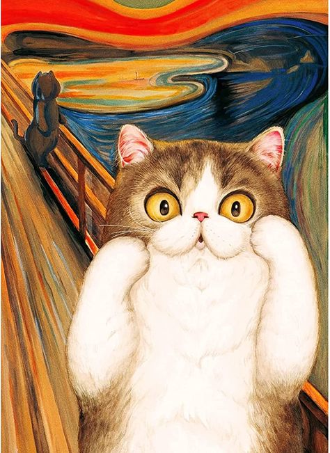 Diamond Paintings, Painting Accessories, Diamond Painting Kits, Diamond Mosaic, Cat Crafts, Diy Prints, Cat Theme, Amazon Art, 5d Diamond Painting