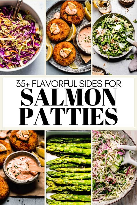 Wondering what to serve with salmon patties? Look no further! Here’s a list of the best sides for a salmon cake dinner! These recipes are all quick, easy and delicious. Salmon Burger Sides, What To Serve With Salmon, Chardonnay Food Pairing, Burger Sides, Salmon Cake, Red Wine Recipe, Side Dishes For Salmon, Best Sides, Arugula Salad Recipes