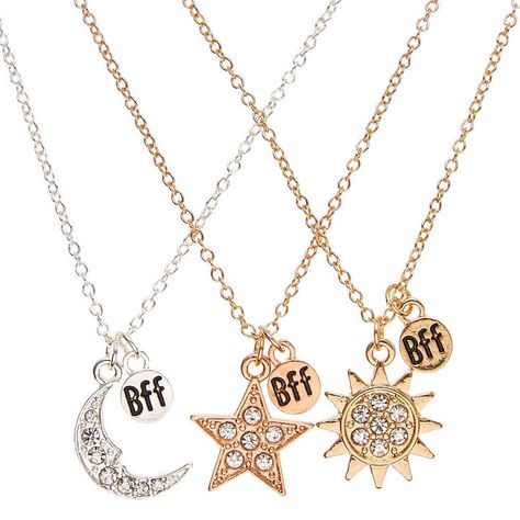 Bff Necklaces For 4, Bff Necklaces For 2, Best Friends Necklaces, Bff Jewelry, Bff Bracelets, Friend Jewelry, Bff Necklaces, Bff Outfits, Best Friend Jewelry