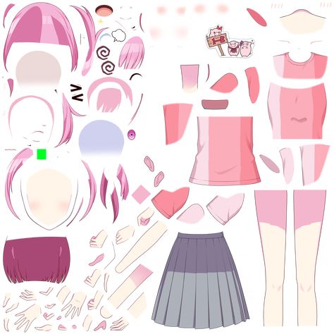 Character Sheet Template, Body Base, Sheet Template, Character Sheet, 3d Avatar, Twisted Wonderland, Project Sekai, Vocaloid, Avatar