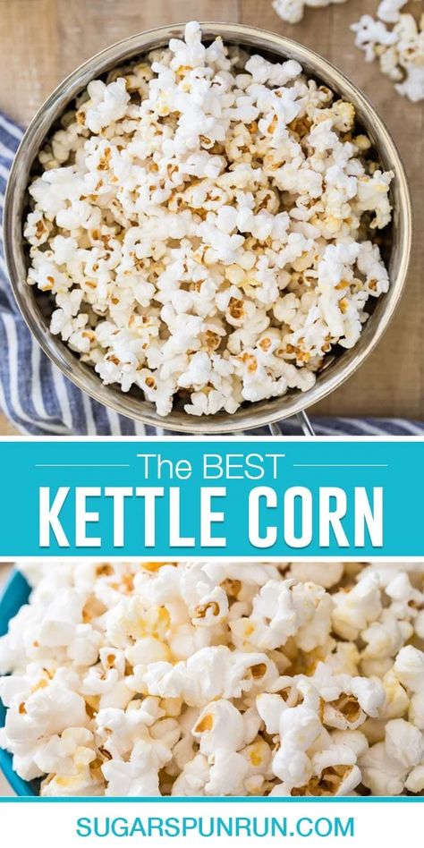 Carnival Snacks, Kettle Corn Recipe, Snack At Home, Kettle Popcorn, Sugar Spun Run, State Fair Food, Carnival Food, Corn Recipe, Kettle Corn