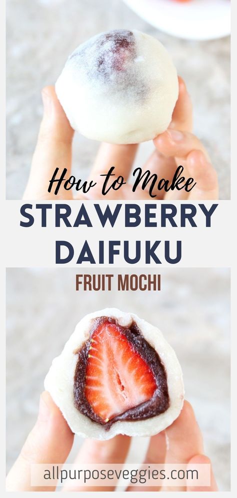 Japanese Dessert Recipes, Strawberry Mochi, Sweet Red Bean Paste, Mochi Recipe, Azuki Bean, Sweet Red Bean, Plant Based Desserts, Red Bean Paste, Best Gluten Free Recipes