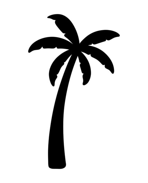 Palm Tree Symbol, Coconut Tree Silhouette, Palm Tree Outline, Palm Tree Clipart, Palm Tree Clip Art, Cricket Art, Palm Tree Icon, Stencils Art, Palm Tree Drawing