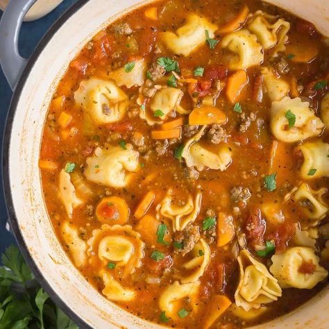 Soup Sausage, Cold Weather Soup, Sausage Soup Recipes, Sausage Tortellini Soup, Sausage Tortellini, Italian Sausage Soup, Best Sausage, Tortellini Recipes, Sausage Soup