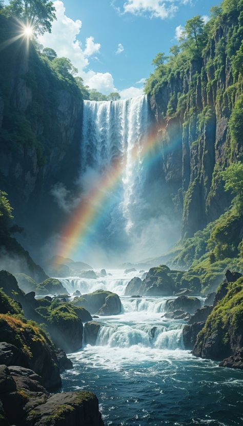 Turn your imagination into reality with Adventure AI. Whether it’s breathtaking landscapes or personalized wallpapers, create stunning visuals effortlessly in seconds. Give it a try! Prompt Used: A massive waterfall cascading down a cliff covered in lush vegetation, with a rainbow appearing in the mist. The blue sky is clear as the sun shines brightly. Waterfall Pictures, Personalized Wallpaper, The Blue Sky, Waterfall Photography, The Mist, Breathtaking Landscapes, A Rainbow, Lock Screen Wallpaper, Landscape Art