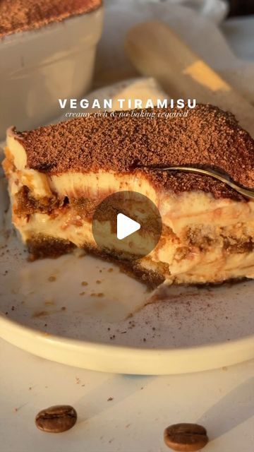 Gabriela Dimova on Instagram: "✨🤎Vegan Tiramisu🤎✨

I know I teased this recipe weeks ago and I’m so excited to FINALLY share it with you guys!🥰 I first made a version of this tiramisu years ago, but I’ve recently updated it to make it even better, AND I now have a vegan ladyfingers recipe that you can also make if you wish🤍 Let me know if you guys give this a try🥰

✨Cream Filling
21 oz of firm tofu drained from all the water (about 1 1/2 blocks of tofu)
1 cup vegan cream cheese (8 oz)
2/3 cup white granulated sugar 
1/3 cup dairy-free milk
2 tbsp fresh lemon juice 
1 1/2 tbsp vanilla extract
a pinch of salt

✨Other Ingredients
about 20 vegan ladyfingers (check out my post from March 13th for a recipe. Alternatively, you can use store-bought plain vegan cookies.)
1 cup warm water
2 tbs Vegan Tiramisu Recipe, Vegan Ladyfingers Recipe, Vegan Tiramisu Cake, Tofu Tiramisu Recipe, Vegan Tiramisu Cupcakes, Lady Fingers Recipe, Different Flavor Tiramisu, Vegan Tiramisu, Tiramisu Recipe