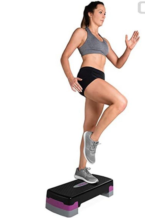 Offers a Secure, Non-Slip Surface for Your Workout Routine and Is Adjustable for 2 Height Levels of 4-Inches or 6-Inches; Non-Skid Feet Provide Stability & Protect Floors; Includes Workout Chart to Provide Additional Instruction & Exercises Use this aerobic stepper as a tool for increasing strength and/or for performing a cardiovascular workout; Boost the intensity of your workouts, burn more calories, and lose weight by utilizing this tool in your routine #homeexercise #healthexercises Cardiovascular Workout, Aerobic Step, Mini Workouts, Workout Chart, Toning Workouts, Fat Burning Workout, Good Fats, Workout For Beginners, Fat Burning