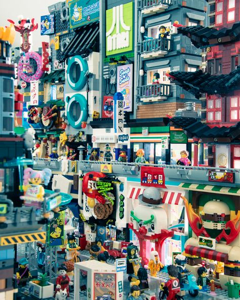 Lego Cities, Lego Ninjago City, Ninjago City, Lego Knights, Big Lego, Cyberpunk City, Lego Art, Lego Moc, Red Label