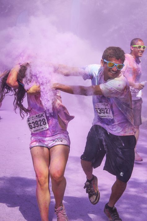 This holiday season, give the gift of RAD. #colormerad #5k Fun Run Outfit, Color Run Outfit, Run Aesthetic, Happy Holi Picture, Rugged Maniac, Holi Pictures, Colour Run, 5k Race, Young Wild Free