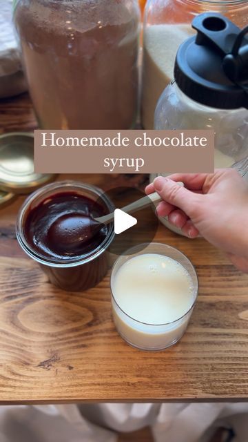 Ryan and Samantha | Acres and Aprons on Instagram: "Our favorite homemade chocolate syrup, without all the junk! 

I shared this in stories a few weeks ago, and lots of you wanted the recipe. So I thought I’d share with everyone! 

1 cup sugar
1 cup cocoa powder 
1 1/2 cups water 
1/2 tsp salt 
Simmer this mixture for 3-4 minutes while stirring frequently 
Remove from heat and add 1 tsp vanilla 
Chill in the fridge 
Store for 7-10 days in the fridge, serve in milk, over ice cream, or on a yogurt parfait!

This is a family favorite, hope you all enjoy! 

#homesteading #homestead #fromscratchwithlove #homecooking #simpleliving #homesteadingmama #naturalliving #farmtotable #chocolatesyrup" Homemade Chocolate Milk, Chocolate Syrup Recipe, Chocolate Syrup Recipes, Apple Cinnamon Recipes, Homemade Chocolate Syrup, Apple Slab Pie, Clean Desserts, Clean Dessert, Instagram Recipes