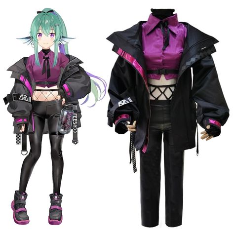 $153.99 Virtual YouTuber Nijisanji LazuLight Portrait Finana Ryugu February 2023 Costume Cosplay Costume February 2023, Costume Cosplay, Fancy Outfits, Cosplay Costume, Cosplay Costumes, Gloves, Wigs, Resolution, Collar