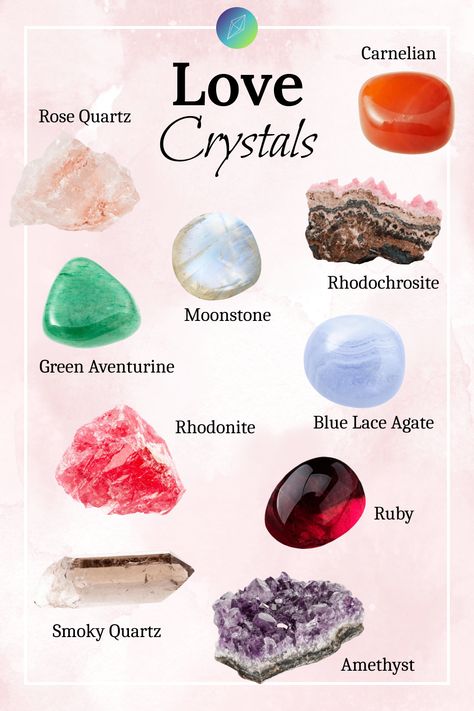 Explore the power of crystals and how they can be utilized to cultivate love, romance, and emotional harmony in our lives and relationships. Love Crystals And Stones, Crystals For Romance, Romance Crystals, Crystal For Love, Crystals For Love, Healing Crystals, Energy Stones Crystal Healing, Gemstones Chart, Crystal Healing Chart