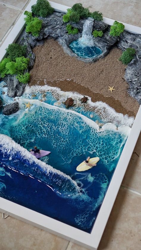 Diy Resin Wall Art, مشروعات العلوم, Resin Crafts Tutorial, Resin Art Painting, Funky Painted Furniture Diy, Resin Wall Art, Painted Furniture Diy, Cool Art Projects, Diy Classroom