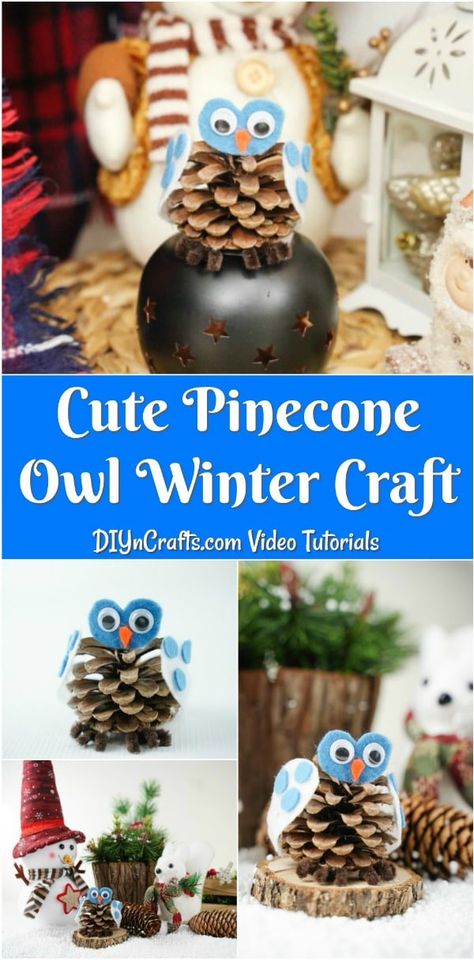 Pine Cone Owl Decor Winter Craft is an easy kids winter craft idea that uses pinecones, felt, and glue to create this cute little animal to add to your mantle. #wintercraft #kidscrafts #owls #owlcraft #pineconecraft #diypineconecraft Peppermint Oreo Truffles, Home Smell Like Christmas, Pinecone Owls, Budget Inspiration, Smell Like Christmas, Pinecone Crafts Kids, Jar Decorations, Budget Living, Diy Decoration Ideas