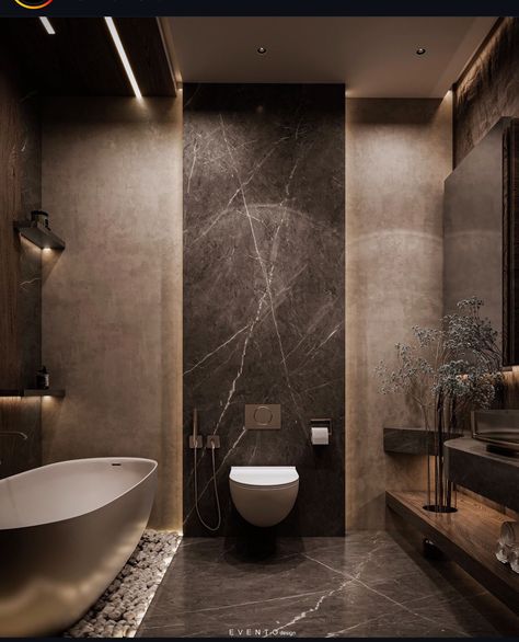 Modern Luxury Ensuite Bathroom, Luxury Toilet Design Modern, Luxury Toilet Design, Interior Bathroom Design, Modern Washroom Design, Toilet Design Modern, 2024 Bathroom, Toilet And Bathroom Design, Interior Design Bathroom