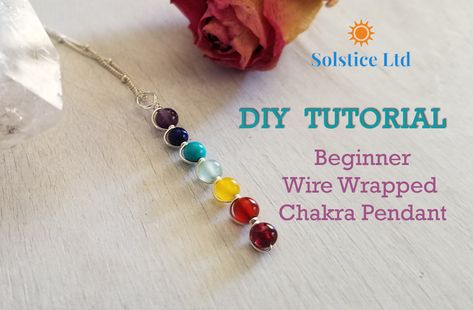 If you are interested in jewelry making, please watch my video on how to create my Chakra necklace. I will outline the tools you need and teach you step by step instructions on how to wire wrap. #diy #diyjewelry #doityourself Spiritual Jewelry Diy, Chakra Diy Crafts, Chakra Crafts Diy, Chakra Jewelry Diy, Handmade Holistic Crystal Necklaces For Meditation, Chakra Necklace Diy, Chakra Necklace Tutorial, Chakra Bracelet Diy, Chakra Crafts