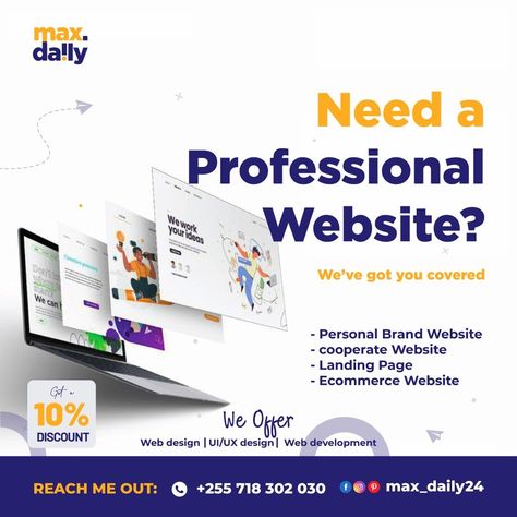 Visit website for more portfolio Website Design Ads Creative Advertising, Digital Marketing Flyer Design, Graphic Design Services Flyer, Flyer Design Layout Creative, Web Development Creative Ads, Web Design Flyer, E Flyer Design, Freelance Designer Website, Dj Event