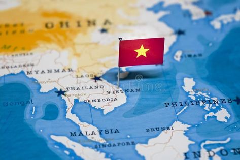 The Flag of Vietnam in the World Map. #Sponsored , #Sponsored, #sponsored, #Flag, #World, #Map, #Vietnam Vietnam Map, Vietnam Flag, The World Map, Map Background, Flag Country, The Flag, Resume Templates, Cambodia, Design Resources