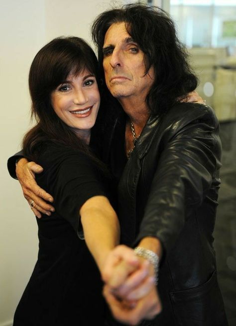 Alice Cooper and Sheryl Goddard his gorgeous wife of 37 years, Alice Cooper And Wife, Alice Cooper And Sheryl, Sheryl Cooper, Alice Copper, 80s Musicians, Celebrities Wedding, Rock Artists, Rock N Roll Music, Alice Cooper