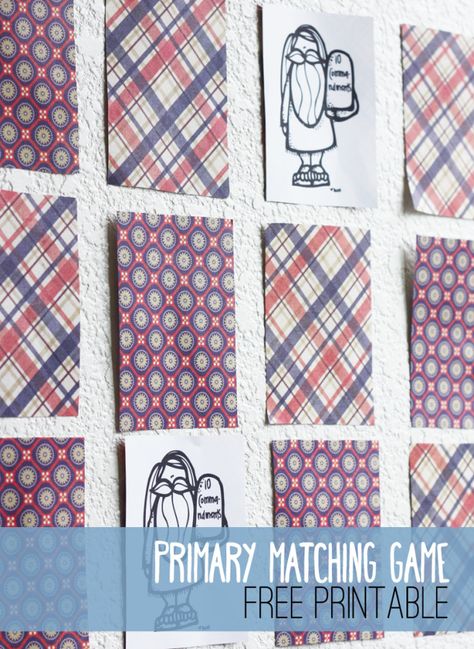 Primary Matching Game - The perfect time filler for your class, or use it for your FHE! Lds Primary Games, Sharing Time Ideas, Kids Church Activities, Primary Games, Visiting Teaching Handouts, Primary Program, Church Games, Primary Chorister, Halloween Foods